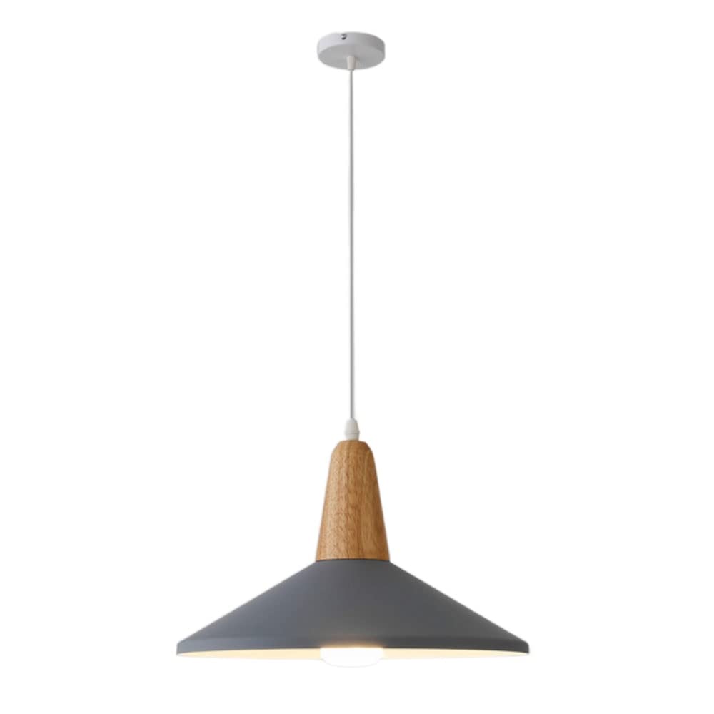 STVDEDG with Wood Hanging Lighting Fixtures Nordic Macaron Style Lamp Chandelier Single Head Industrial Personalized Pendant Lamp Adjustable E27 Decoration Fixture for Loft Coffee Kitchen Island