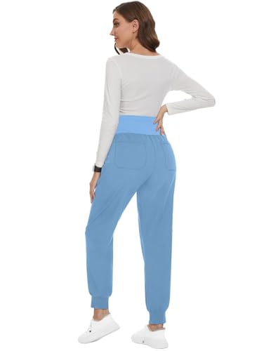 Image of PACBREEZE Women's Maternity Scrubs with 6 Pockets, Workwear Maternity Jogger Scrubs Pregnancy Pants, S-XXL