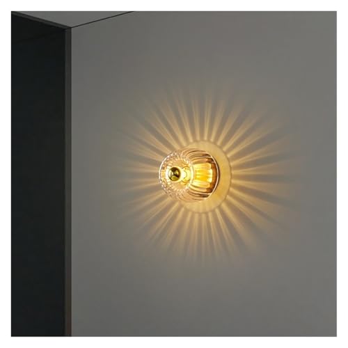 Applique murale minimaliste en verre cuivré 4 watts luminaire design pour salon et entrée