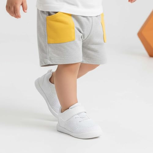 Image of MORENDL Toddler Sneakers Baby Boys & Girls Barefoot Shoes Lightweight Breathable Walking Running Tennis Athletic Sport Shoes