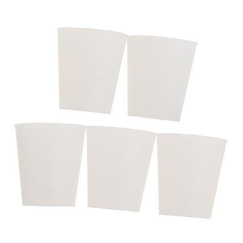 VILLFUL 5pcs Silicone Stopper Lab Instruments Equipment Scientific Tube Plugs Test Tube Plugs Lab Consumables Vacuum Lines Stopper Storage Tube Plugs Lab Test Tube Bungs White