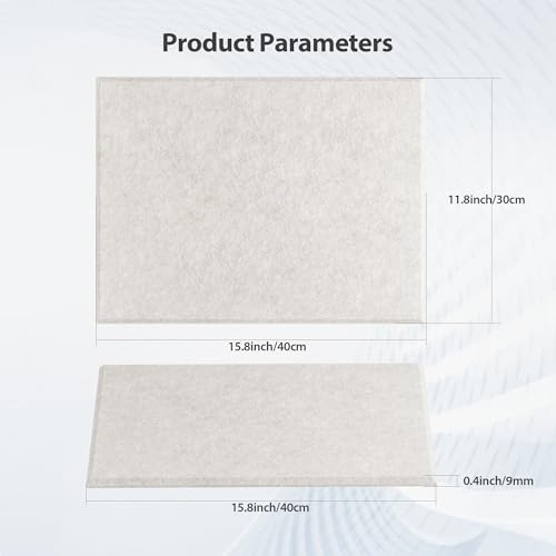 Image of 12 Pack Rectangle Acoustic Panels Self Adhesive Sound Proof Foam(Beige) | High density sound acoustic panels, 16 x 12 x 0.4 in 4:3 acoustic wall panels for home, office, recording, and more