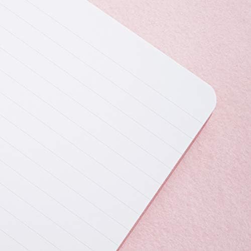 A5 (ish) Hardback Notebook Lined Paper, Numbered Pages and Pocket, Journal/Bujo - Professional Pink (Pink)
