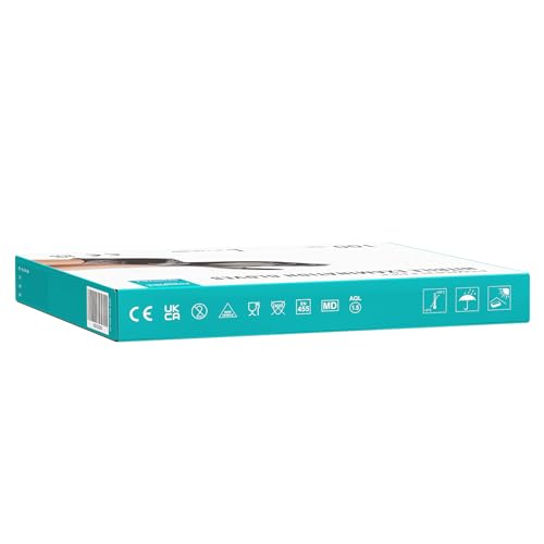Foto von EUROPAPA 100x Nitrilhandschuhe Box Einweghandschuhe, Einmalhandschuhe, Untersuchungshandschuhe, Nitril Handschuhe, puderfrei, ohne Latex, unsteril, latexfrei, disposible gloves (L, Schwarz)