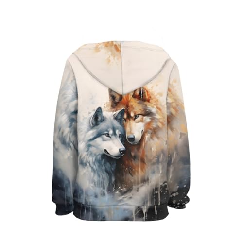 Image of GLUDEAR Teen Boys Girls Novelty Animal Galaxy Hoodies Sweatshirts Pullover
