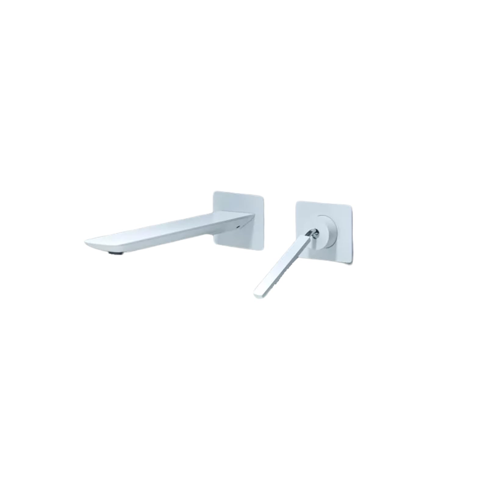MGNSJGYXN Bathroom Taps Full Copper Wall-Mounted Hot and Cold Faucet Gray Black Bathroom Wash Basin Pre-Embedded Concealed Wall Discharge Faucet White Split