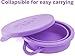 Pixie Menstrual Cup Compact Sterilizer - Good for Public Restrooms, Camping, or Dorms - Collapsible Cleaner Container for Your Menstrual Disc & Period Cup - Microwavable - Reusable - Case Holder
