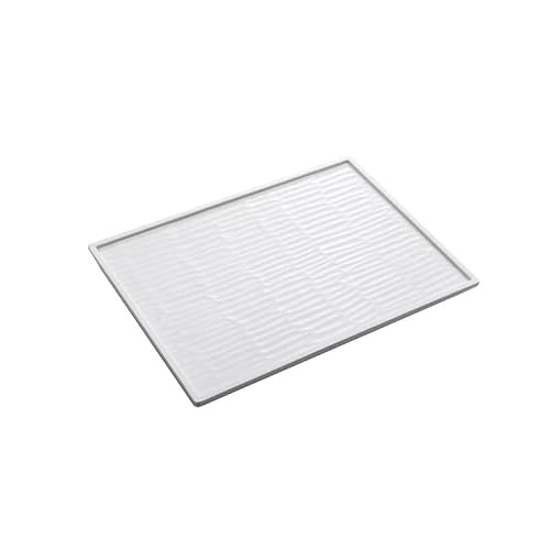 Sofa Food Tray Imitation Porcelain Cup Tray, Black And White Rectangular Hotel Coffee Service, Suitable For Holding Cosmetics, Aromatherapy Items, And Candles Storage Plates(C2,M)