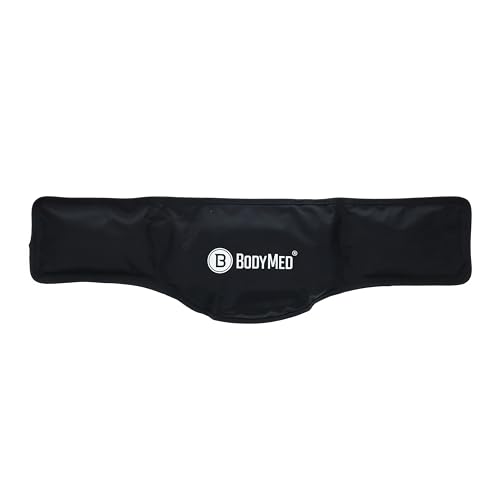 Image of BodyMed Reusable Gel Ice Pack Cold Compress for Neck - Professional Grade Cold Therapy for Injuries, Aches, Swelling, Bruises, Sprains - 21 in. x 6 in. (Neck Contour)