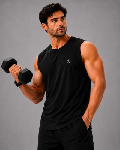 Image of CHKOKKO Sleeveless T Shirts Gym Vest for Men Workout Solid Premium Cotton Blend Tank Top for Man Running Vest Sando Gym Wear Lightweight Breathable Casual Summer Wear Boys