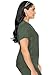 Med Couture V-Neck Scrub Top for Women with 4 Pockets, Rib-Knit Side Panel, and Shirttail Hem MC7459, Olive, Medium