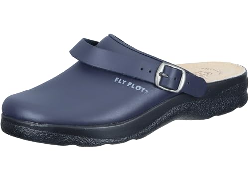 Mule et sandale glissante Fly Flot femme en cuir véritable avec bride réglable et antishock