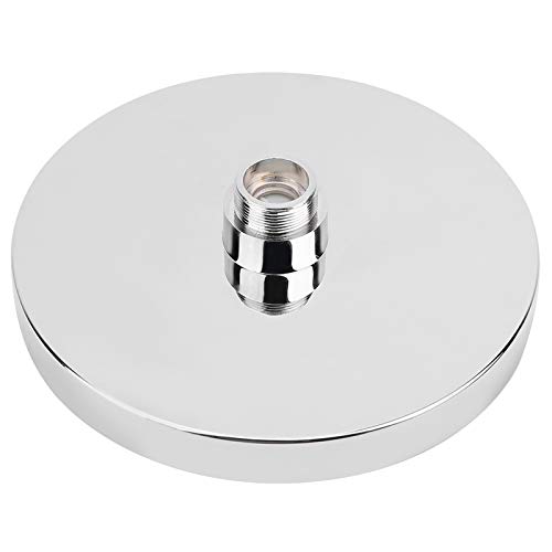 Soffione doccia EVTSCAN, 8 pollici, rotondo, pioggia, in acciaio inossidabile, bagno, con lampada a LED RGB, soffione superiore