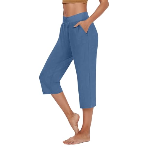 Pantalon 3/4 confortable décontracté et léger pour look estival polyvalent