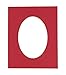 16x20 Mat Bevel Cut for 11x14 Photos - Precut Deep Red Oval Shaped Photo Mat Board Opening - Acid Free Matte to Protect Your Pictures - Bevel Cut for Family Photos, Pack of 1 Matboard