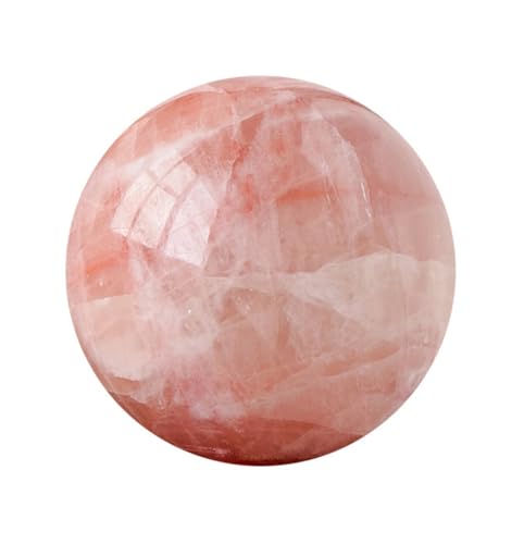 Sphère en calcite rouge polie 60-70mm | Pierre naturelle d'exception pour décoration de bureau