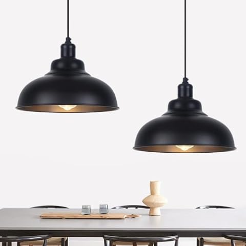 COTTMIC Matte Black Pendant Light Cover