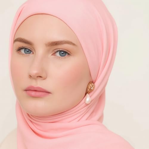 Chiffon Crepe Hijab for Women, Soft, Thick, Non-See-Through Headscarf 180x70cm, Modest Muslim Scarf2