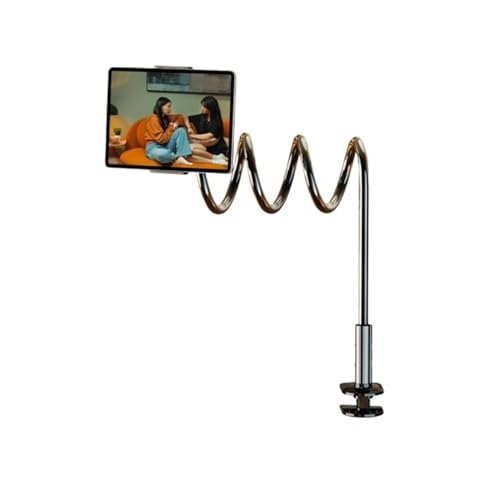 Image of MOMISY Mobile Phone Holder, 360 Adjustable Gooseneck Clamp Mount, Universal Phone Stand for Desk, Office, Home (Nut Black, 60 cm)