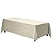 Gee Di Moda Rectangle Tablecloth - 90 x 156 Inch Ivory Table Cloth for 8 Foot Tables with Floor-Length Drop - Heavy Duty Washable Fabric for Holiday Party, Dinner, Weddings & Baby Shower