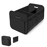 PYJCFHXGN Trunk Organizer for Fiat Panda Fiat Grande Panda, 70L Collapsible Car Storage, Reinforced Handles, Collapsible Multi-Compartment, Foldable, 600D Oxford Waterproof, Sturdy,A Black