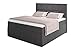 Produktbild Betten Jumbo Dream Boxspringbett 180x200 mit 7-Zonen TFK Härtegrad H3 und Visco-Topper | Farbe Velour-Grau | div. Größen verfügbar