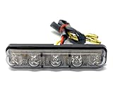Alchemy Parts Mini luz trasera LED de freno para motocicleta, lente ahumada, 12 voltios, para adaptarse a Café Racer Sports Bike Custom Chopper Chop Back End Flush Mount Tail Tidy