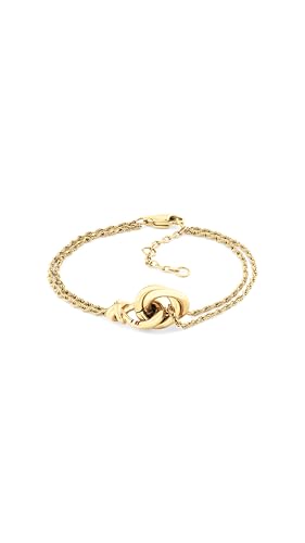 Tommy Hilfiger Jewelry Women's Doble Chain Bracelet in Yellow Gold with a Nautical Knot - 2780991