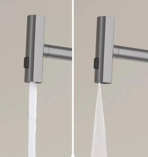 Robinet mélangeur rétractable blanc 3 modes jet pour évier de cuisine - 6