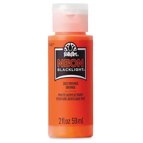 Image of FolkArt Neon Acrylic Paint in Assorted Colors (2 Ounce), 2852 Neon Orange
