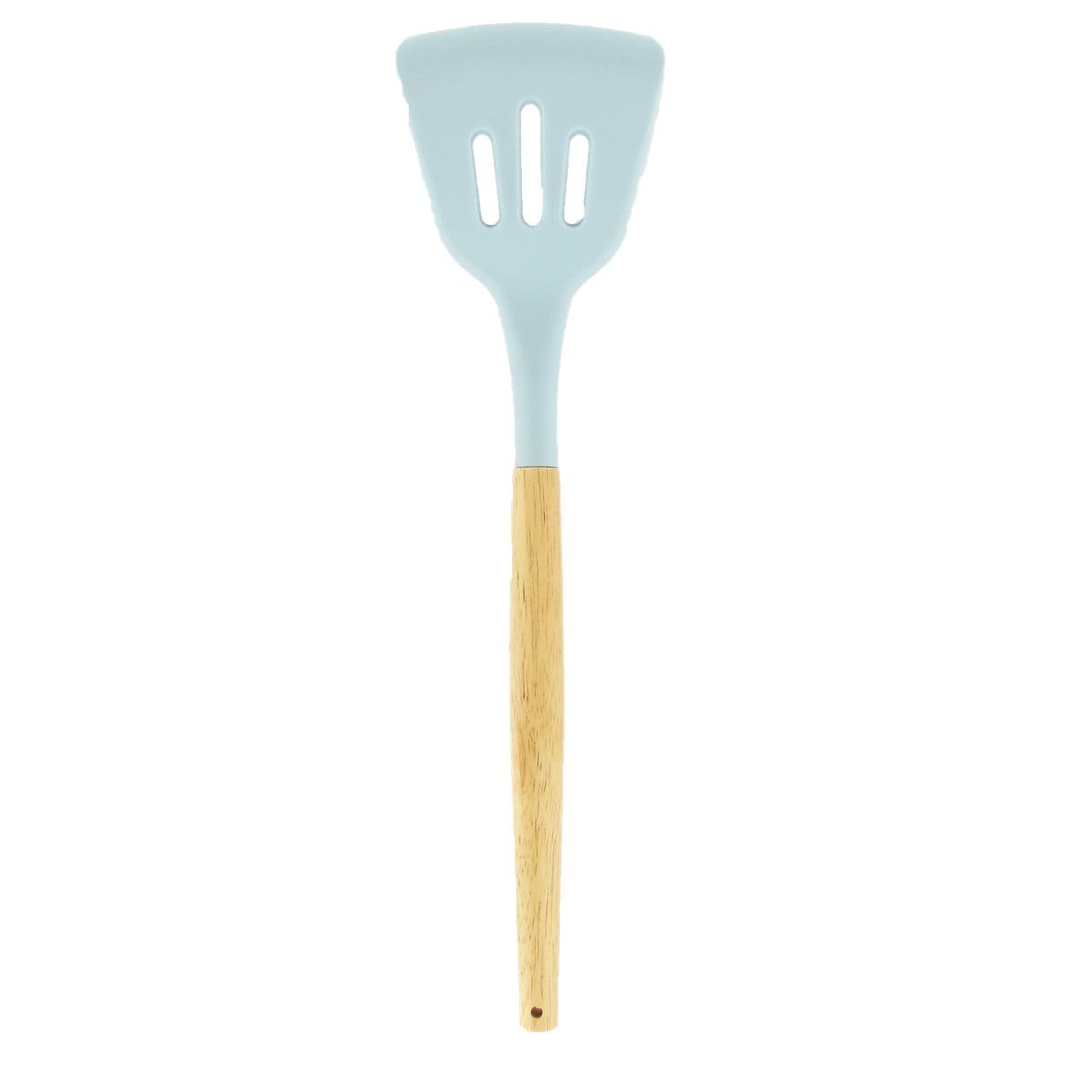 Fackelmann 30178 - Set di 5 utensili da cucina, set di cucchiai e spatole da cucina e supporto in legno, silicone, legno FSC, 32 cm