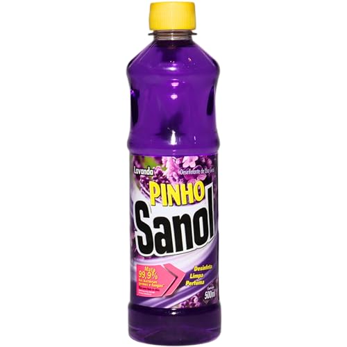 Desinfetante Líquido para uso Geral, Pinho Lavanda, Sanol, 500 ml, Roxo