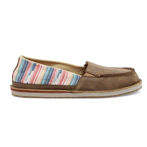 Image of Twisted X Women's Slip-On Loafer, Moc Toe, Bomber & Pink Multi, 5.5 M