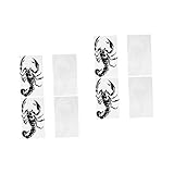 PRETYZOOM Pegatinas para Parachoques De Coche con Diseño De Escorpión Calcomanías Resistentes Al Calor Y Sol para Decoración De Automóviles Fácil De Pegar Y Negro 4 Piezas*2