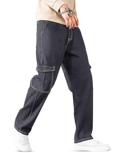 Image of Noble Monk Men Mid Rise Baggy Fit Jeans | Cargo Pocket | Streachable Jean
