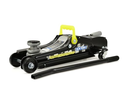CRICK IDRAULICO 2.5 TONNELLATE CARRELLO SOLLEVATORE BASSO PROFESSIONALE CRIC 80-365MM CRIC RIBASSATO