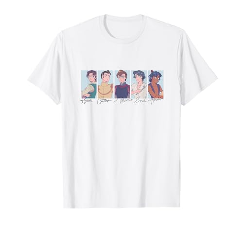 Disney Princess Princes Manga Version Group Shot Big Panels T-Shirt