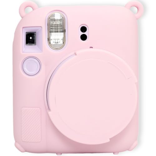 AEXUTDA �V���R���ی�J�o�[ Instax Mini 12�J�����p ���h�~ �X�����t�B�b�g �\�t�g�X�L�� Mini 12�A�N�Z�T���[ ���O���\�ȃ����Y�J�o�[�t�� ���C�g�s���N