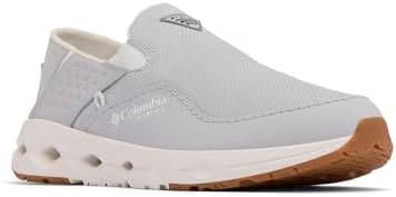 Columbia Men's Bahama X Slip-on Boat Shoe, Grey Ice/Sea Salt, 7