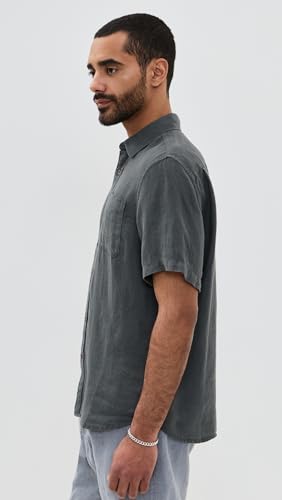 Faherty Men's Palma Basketweave Linen Shirt4