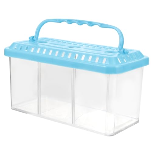 ARTSEWPLY 三格仕切り 透明魚隔離ボックス 小型水槽用 脱着式バッフル付き 魚繁殖育成用 多機能ブリーダータンク