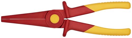 Knipex 98 62 02 Flat Nose Plastic Pliers 1000V Insulated, Red/Yellow by KNIPEX - Used condition - US$24.02