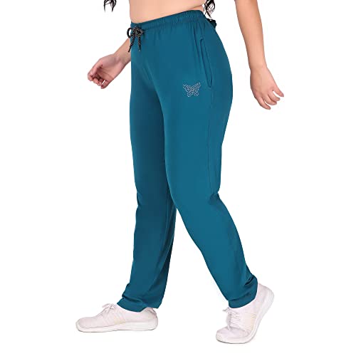 Image of CUPID Women's Cotton Track Pants Regular Fit Lounge Wear Gym Joggers Sports Trouser Night Pants for Ladies