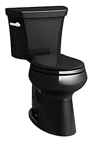 Kohler K-5481-7 Highline Comfort Height Toilet, Black Black Kohler K-5481-7 Highline Comfort Height Toilet, Black Black