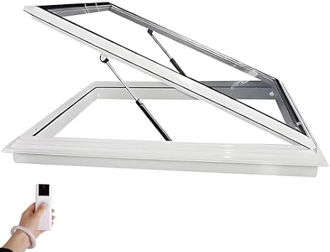 Electric Skylight Window - Double-Glazed Aluminum Alloy with Remote Control, Easy Install for Home Attic, Sunroom, Roof & Basement - Energy Efficient & Modern Design