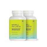 Sparkle Wellness Skin Boost Collagen Capsules (2-Pack of 180 Pills) | 60 Days of 2500mg VERISOL Collagen Peptides & Vitamin C | Improves Skin Elasticity & Strengthens Hair & Nails