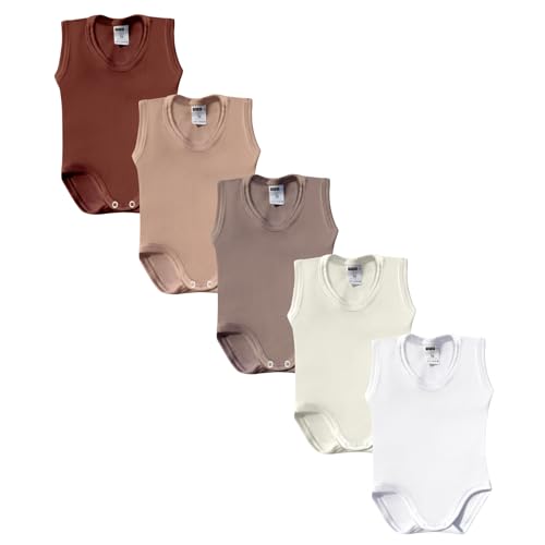 Body bébé unisexe coton anti-irritation lot de 5 blanc MEA BABY