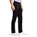 IZOD Mens Performance Stretch Straight Fit Flat Front Chino Casual Pants, Black, 36W X 29L US