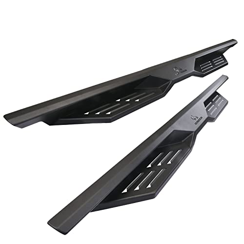 IRONBISON Defender Side Steps Fit 2005-2023 Toyota Tacoma Double Cab Pickup Truck Running Boards Fine Texture Black 5” Drop Side Steps Tacoma Nerf Bars Rock Slider (2pcs)