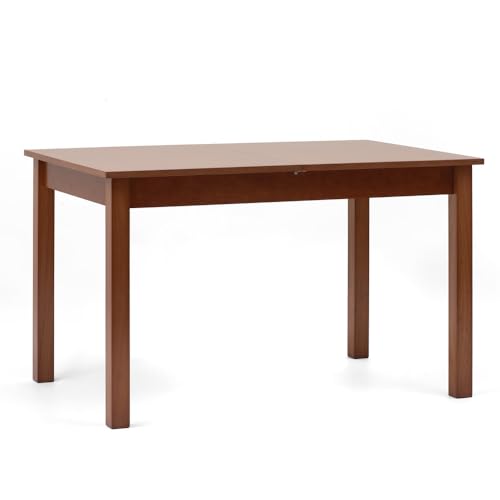 BOX FURNITURE Mesa de Comedor Extensible Madera Acabado Color Cerezo 120 a 150x80x75 cm
